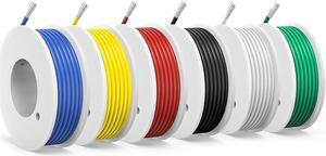 18 awg Wire,18 awg PVC Electrical Wire -SCHDRA UL1007 18 Gauge Tinned Copper Wires(6 Colors 10ft Each Color)(OD: 2.0 mm),Stranded Wire-for Electronics, DIY Projects, Automotive Wiring
