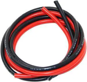 BNTECHGO 10 Gauge Silicone Wire 10 ft red and 10 ft Black Flexible 10 AWG Stranded Tinned Copper Wire