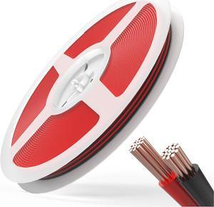 18AWG 2 Wire Electrical Cord JACKYLED 2 Conductor 10M/32.8ft Wire Cord 18 Gauge Flexible Cable for LED Strips Electrical Wire 12V/24V DC Cable, 18/2 Wire Black and Red