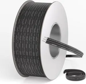 ALITOVE 98.4ft 18AWG Electric Wire 3 Pin 18 Gauge Black Stranded Tinned Copper Cord 18/3 LED Extension Cable for WS2811 Pixel Lights RGB IC 5050 WS2812B LED Strip 5~24V DC Electrical Wiring