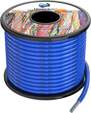 14awg Silicone Electrical Wire Cable 30ft Blue 14 Gauge Hookup Wires kit Stranded Tinned Copper Wire Flexible and Soft High Temperature Resistance