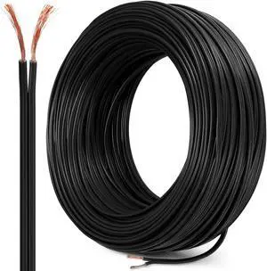 328 Feet Christmas SPT-1 Electric Wire Electrical Wire Christmas SPT-1 Zip Cord Wire Bulk Blank Wire Work with SPT-1 Vampire Plug 7 Amps (Black)