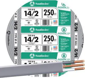 SOUTHWIRE COMPANY LL 13054255 14-2 Underground Feeder Cable, 250'