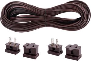 18AWG SPT-2 Wire 50FT Electrical Wire 18-Gauge 2-Conductor Wire Hookup Extension Cord 18/2 Wire for LED Lighting Strips Flexible 18 Gauge Wire, Brown