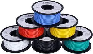 Dastard 18 AWG Silicone Wire 180ft, Extra Flexible 18 Gauge Stranded Tinned Copper Wire6 Colors Each 30ft Primary High Temperature 18AWG Electrical Hook Up Wire 200 600V