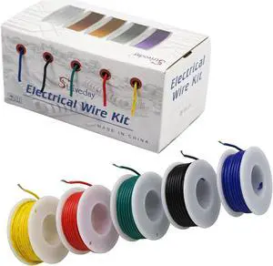 28 AWG Tinned Copper Wire Electric Wire kit 28 Gauge Hook Up Wire 300V Cables Electronic Stranded Wire Cable Industries Electrics DIY box1