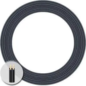 Low Voltage Landscape Lighting Cable 18/2 SPT-1 Bulk Lamp Cord 300-Volt 18-Gauge 100-feet Spool Black UL Listed