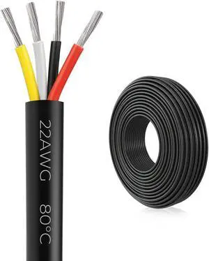 FIRMERST 22 Gauge 4 Conductor 200 Feet Tinned Copper Electrical Wire