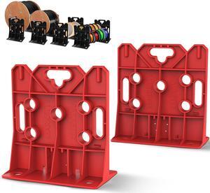Multi Purpose Wire Dispenser, Cable/Wire Spool Rack, Wire Spool Caddy, Holds Spools Up to 34" in Diameter, Load Capacity 330 LBS, 1 Pair (Red)