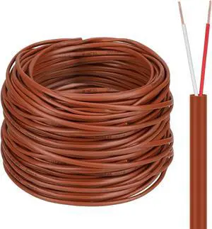 Buryeah Thermostat Wire Bell Wire Solid Copper Cable 18 Gauge ETL Electrical Wire, Power Circuit Cable Moisture, Heat and UV Resistant for Low Voltage Applications Use (18/2,100 ft)