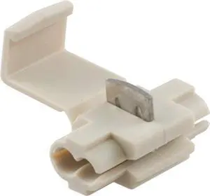 CURT 59906 18-14 Gauge White Scotch Snap Lock Wire Connectors, 100-Pack