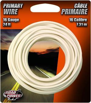 55667933 16 Gauge Automotive Copper Wire; 24 Feet; White