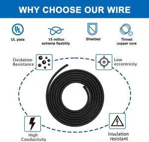 22AWG 6 Core Cable Shielded Chain CNC Wire (15FT) UL2464 Tinned Copper Core Extreme Flexible 22 Gauge Electrical Wire for CNC Router Machine, CNC Spindle, Robot Arm,3D Printer,etc