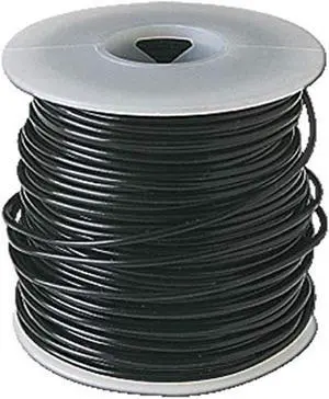 581148 Solid Conductor PVC Coated Hookup Wire, 22 Gauge, 100' Length, Black