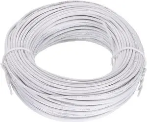 MECCANIXITY 22AWG Wire 22 Gauge Stranded Wire PVC Hookup Wire, Electrical Wire UL1007 Tinned Copper Wire 30m/100ft White for Internal Connecting Wire