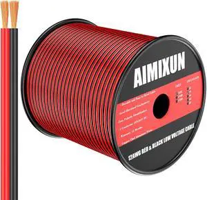14 Gauge Wire Electrical 50FT, Red and Black Cable 12V 14 AWG Wire 2 Conductor Parallel Wire Line Hookup LED Lighting Strips Flexible Wire Extension Cord 14 Gauge Stranded Wire 12V/24V