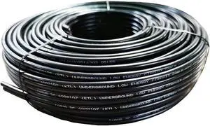 14/2 Low Voltage Landscape Lighting Wire 100ft 14AWG*2C Waterproof Conductor Outdoor Direct Burial 100 feet Black