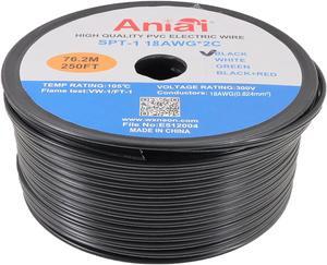 Low Voltage Landscape Wire,UL List 18/2 SPT-1 250FT Electrical Wire,for Light and Lamp Extension Cable