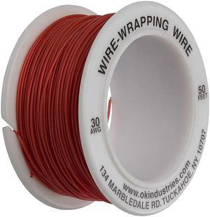 Jonard Tools R-30R-0050 Red Insulated Kynar Copper Wire Roll, 30 AWG, 50 ft Length