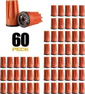 COLOER 60 Pcs Landscape Lights Wire Connectors with Dielectric Grease,Electrical End Caps for Min #22/Max #12 Gauge Wire,Waterproof Wire Nut for Building Application Connect,Wet Location, etc