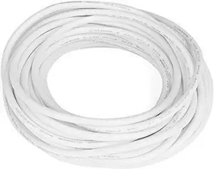 Electric Copper Core Flexible Silicone Wire Cable White 10M 32.8Ft (18AWG 20KV)