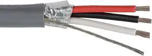 JAMECO VALUEPRO 5576-100 Multi-Conductor Cable 3 Conductor 22AWG Stranded Shielded PVC Jacket 100 Feet, Red
