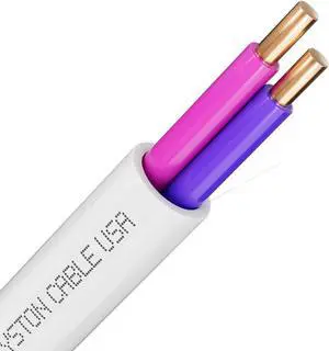 16/2 LED Lighting Dimmer Dimming Luminaire Control Wire Cable,16 AWG 2 Conductors Solid Bare Copper Unshielded Plenum Rated CMP CL3P FT6, for Ballast Wiring and Connection