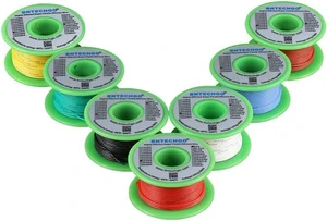 BNTECHGO 26 Gauge Silicone Wire Kit 7 Color Each 100 ft Flexible 26 AWG Stranded Tinned Copper Wire BNTECHGO 26 Gauge Silicone Wire Kit 7 Color Each 100 ft Flexible 26 AWG Stranded Tinned Copper Wire