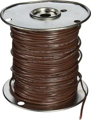 Southwire 64168845 18/3 500-Feet 3 Conductor Thermostat Wire; 18-Gauge Solid Copper Class 2 Power-Limited Circuit Cable; Brown