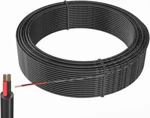 22 AWG 2 Conductor Electrical Wire - 66ft Stranded PVC Cord Oxygen-Free Copper Cable for Low Voltage LED Strips, Lamps, Lighting & Automotive - TUOFENG