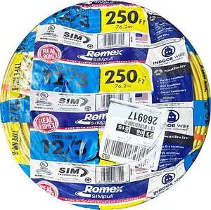 Romex SIMpull 63947655 250ft. NM-B Non-Metallic Sheathed Cable with Ground Wire