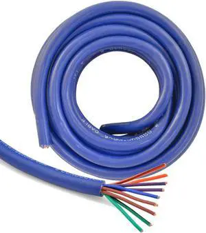 20ft 18 AWG Multi 9 Conductor Blue Speed Wire 18 Gauge CCA Stranded Cable