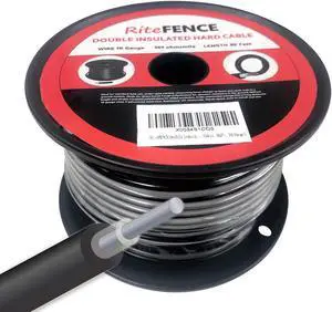 Electric Fence Double Insulated Underground Hard Cable (82Ft, 16 Gauge)