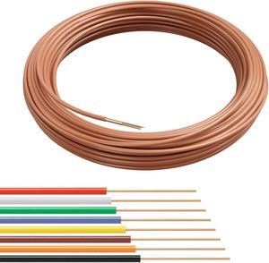 THE CIMPLE CO Thermostat Wire 18/8, 25 FT, Solid Copper, 18 Gauge, 8 Conductor, Residential, Commercial and Industrial Rated, 7.5 Meter, Brown