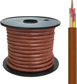 Thermostat Wire - Solid Copper 18 Gauge - CL2 - Power Circuit Cable (18/6Brown, 100ft)