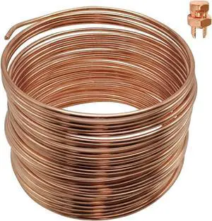 Soft ANNEALED Ground Wire Copper Bonded Grounding Conductor 4 AWG 50 FEET Copper Clad Steel Cables Electronic Wire Cable Electrics DIY (4 AWG 50 FEET, Copper Bonded)