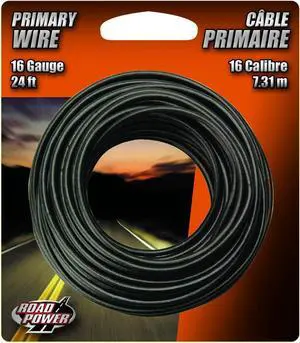 Coleman Cable 55666633 16-Gauge 24-Foot Automotive Copper Wire, Black