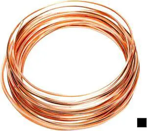 18 Gauge, 99.9% Pure Copper Wire (Square) Half Hard CDA #110 Made in USA - 25FT by CRAFT WIRE