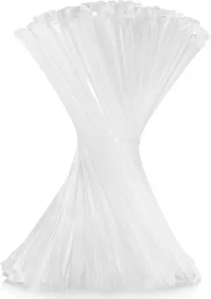 Cable Zip Ties 12 inch Cehony 500 Pack White Zip Ties Heavy Duty 50lbs Tensile Strength Plastic Zip Ties for Outdoor and Indoor Multi-Purpose Cable Ties Self-Locking UV Resistant Wire Ties Wraps