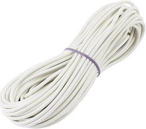 uxcell 15 Meter/50ft 2mm2 230C Flexible Silicone High Temperature Braided Wire Cable White