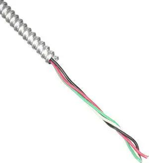 Southwire 68582622 50 ft. 14-3 Solid CU Armorlite Metal-Clad Cable, Aluminum