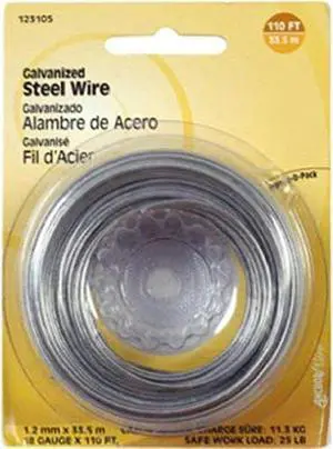 123105 Galvanized Steel Wire, 110-Feet