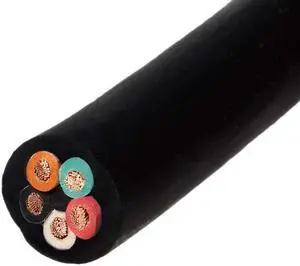 12/5 Bulk Cable 50 Foot - SOOW Jacket, 25 Amps, 5 Wire, 600v - Water and Oil Resistant