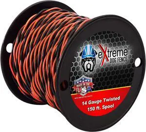 150ft Roll 14 Gauge Heavy Duty Professional Grade Twisted Dog Fence Wire - Compatible with All Brands
