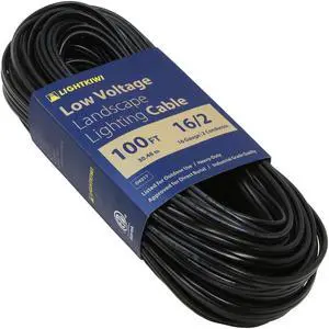 16/2 Low Voltage Landscape Lighting Wire - 100 Feet - Weatherproof Outdoor Underground Direct Burial Stranded Cable for Spotlight, Pathway Lights and More - ETL Listed
