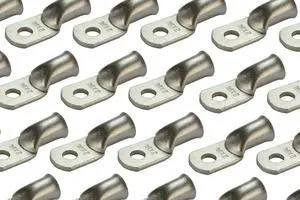 TEMCO 25 Pack Tinned Copper Welding Battery Cable Ends, Lugs Terminal 2 AWG 1/4" Hole - Marine Grade (6 AWG to 1/0 AWG Options Available)
