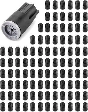 QWORK Waterproof PVC Connectors, 100 Pcs Wire Connector Electrical Nuts Caps for Low Voltage Landscape and Outdoor Wires - Compatible with Multiple Wire Gauges