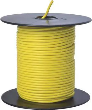 Southwire 55843823 Primary Wire, 18-Gauge Bulk Spool, 100-Feet, Yellow