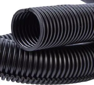 Gardner Bender FLX-3810T Split Flexible Electrical Tubing,  inch x 10 ft, Corrugated Wire Loom, 1 pk, UV Resistant Black (Pack of 2)