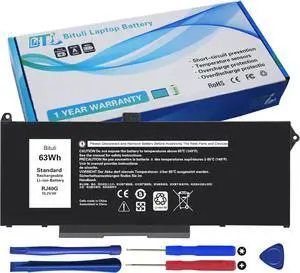 RJ40G Laptop Battery Replacement for Dell Latitude 14 5420 Latitude 15 5520 Precision 15 3560 Series P137G P137G001 P104F P104F001 P104F002 075X16 01K2CF WY9DX 0WK3F1 0M3KCN 005R42 15.2V 63Wh
